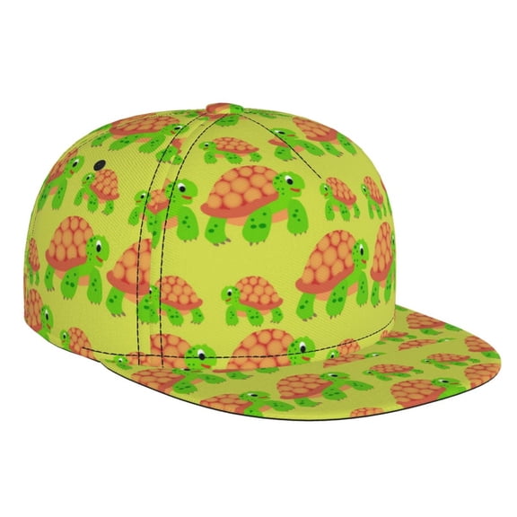 Hirioo Cartoon Turtles 1 for Baseball Cap Men Cap Flat Brim for Men Women Teens Adjustable Baseball Cap