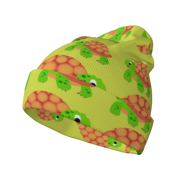 Hirioo Cartoon Turtles 1 for Men's Knit Cuffed Beanie for Outdoor Activities Unisex