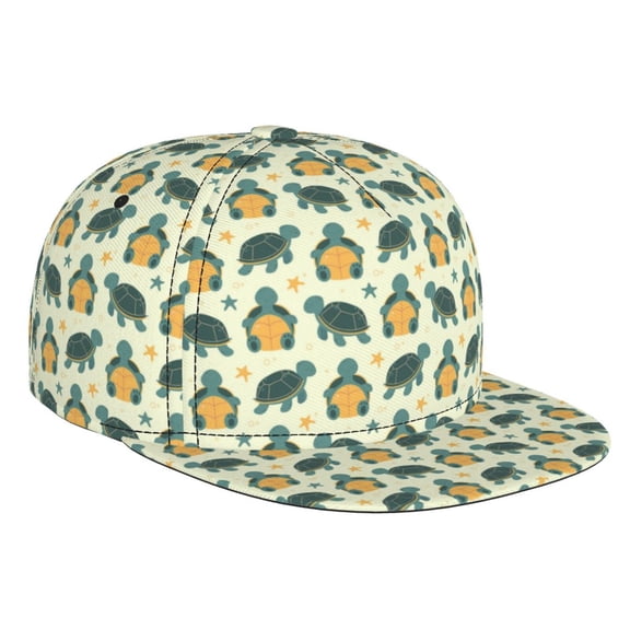 Hirioo Cartoon Turtles for Baseball Cap Men Cap Flat Brim for Men Women Teens Adjustable Baseball Cap