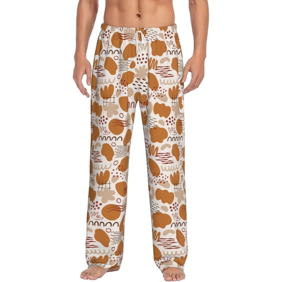 Hirioo Cartoon for Men's PJ Pajama Pants Sleep Pants Men's Home Trousers with Pockets,S-3XL-Medium