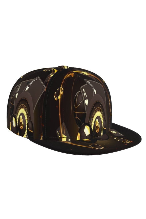 Casino Card Soccer for Baseball Cap Men Cap Flat Brim for Men Women Teens Adjustable Baseball Cap