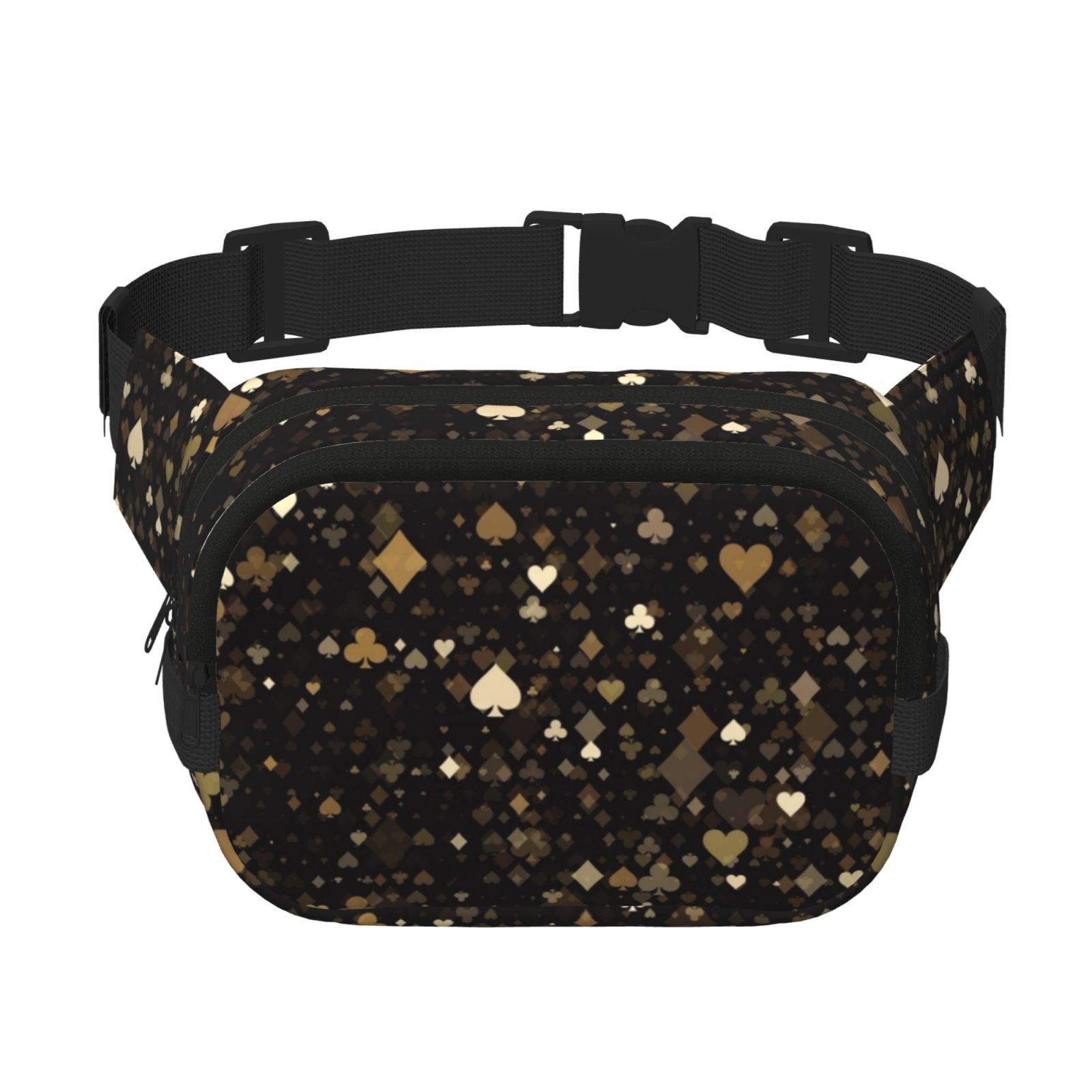 Hirioo Casino for Double Layer Waist Bag Adjustable Fanny Pack For Travel Running Hiking