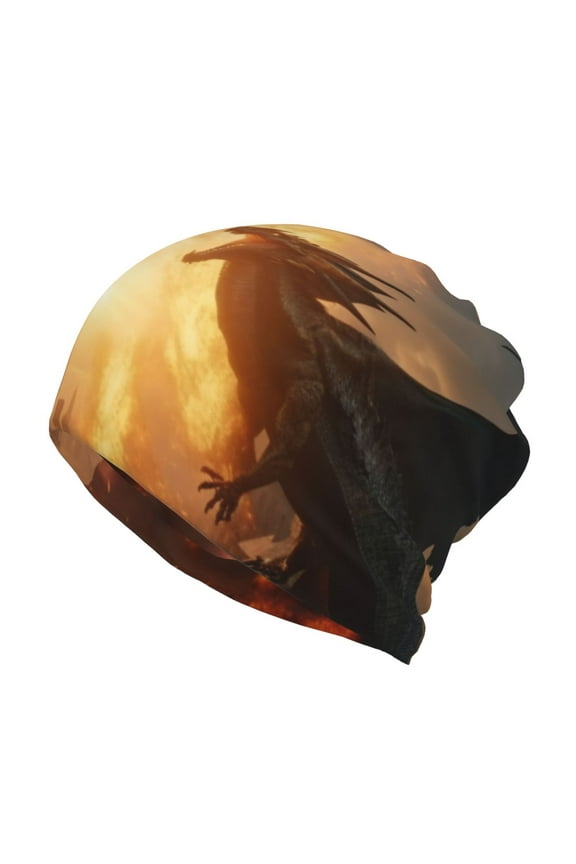 Castle Cool Fire Dragon for Multifunction Beanie Hat for Men and Women Unisex for Winter Sports, Outdoor Activities, and Daily Wear