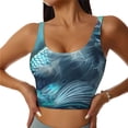thumbnail image 1 of Hirioo Cat Underwater Fantasy for Women's Sports Vest with Full-Print Design, Stretchy Fabric and Removable Pads-X-Large, 1 of 8