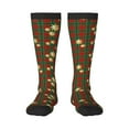 thumbnail image 1 of Hirioo Checkered With Golden Stars for Adult Stockings Breathable Sock Non-Pilling,Contrasting Color Design, 1 of 6