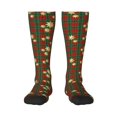 thumbnail image 1 of Hirioo Checkered With Golden Stars for Adult Stockings Breathable Sock Non-Pilling,Contrasting Color Design, 1 of 6