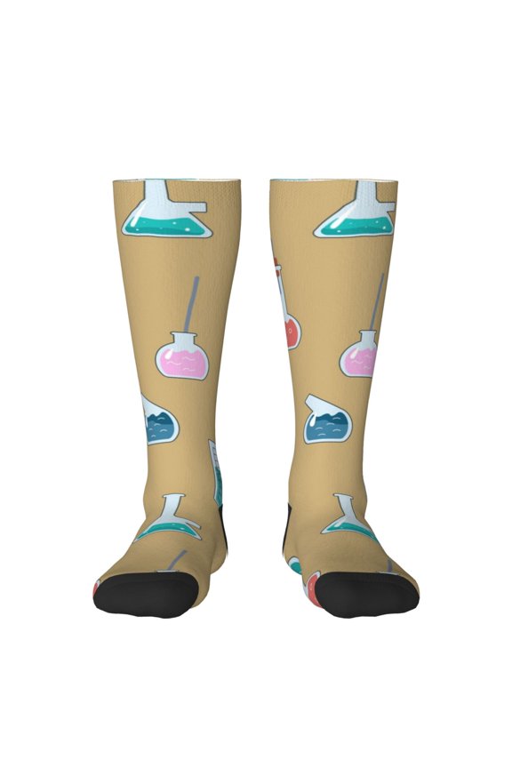 Chemistry Class for Adult Stockings Breathable Sock Non-Pilling,Contrasting Color Design