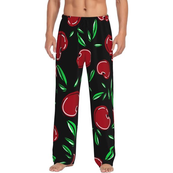 Hirioo Cherry for Women's PJ Pajama Pants Sleep Pants Women's Home Trousers with Pockets,S-3XL-3X-Large
