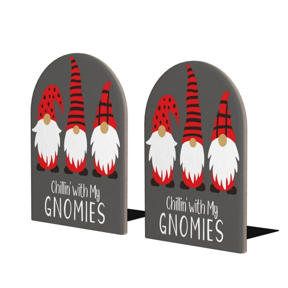 Hirioo Chillin with My Gonme for Bookends Decorative Bookends for Shelves for Home or Office, Non-Slip Base