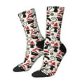 thumbnail image 1 of Hirioo Christmas Cat Pattern Adult Middle Tube Socks Breathable Sock Non-Pilling,Contrasting Color Design, 1 of 6