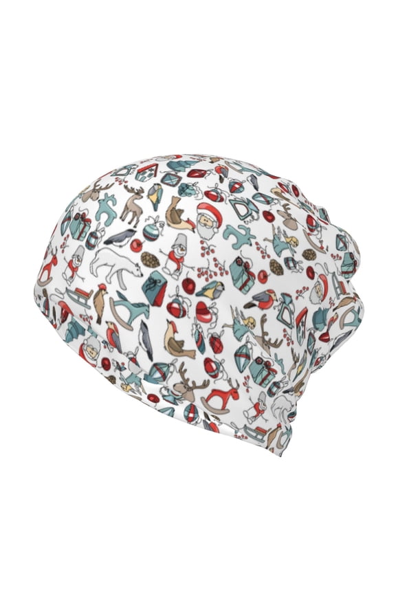 Christmas Elements for Multifunction Beanie Hat for Men and Women Unisex for Winter Sports, Outdoor Activities, and Daily Wear