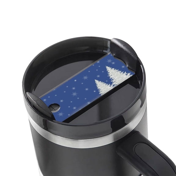 Hirioo Christmas Fir Tree for Stanley Cup Lid Nameplate Personalized Acrylic Nameplate Tumbler Lid Topper(30oz , 40oz)