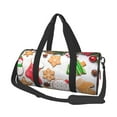 thumbnail image 1 of Hirioo Christmas Gingerbread Cookies for Round Large Capacity Travel Luggage Bag Weekend Getaway Bag for Gym Beach Swim Bag Men Women, 1 of 7