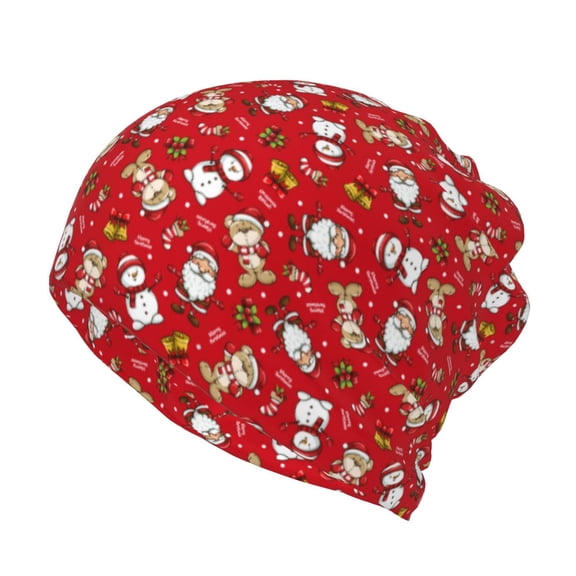 Hirioo Christmas Santa Cartoon Snowman A for Multifunction Beanie Hat for Men and Women Unisex for Winter Sports, Outdoor Activities, and Daily Wear