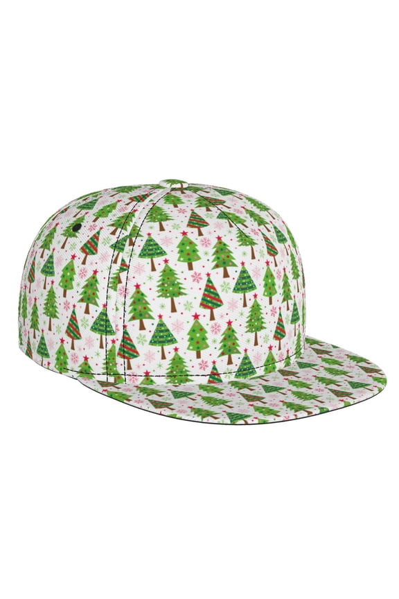 Christmas Trees for Baseball Cap Men Cap Flat Brim for Men Women Teens Adjustable Baseball Cap