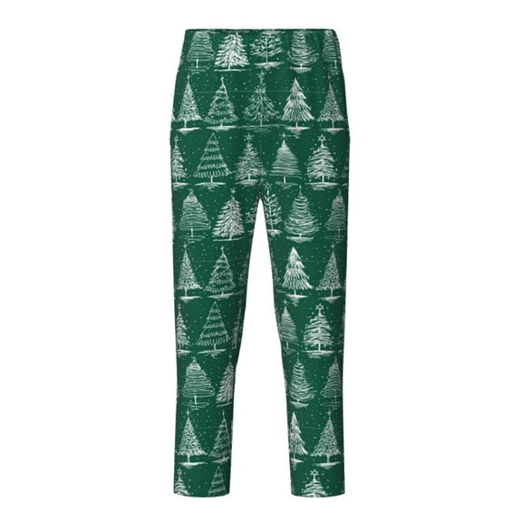 Hirioo Christmas Trees for Teenagers' Pajama Pants Womens Lounge Pants with Pockets Pj Bottoms Pants for Men-XS(5-6)
