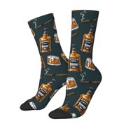 Hirioo Cigar Pattern Adult Middle Tube Socks Breathable Sock Non-Pilling,Contrasting Color Design