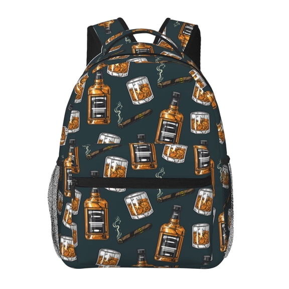 Hirioo Cigar Print Laptop Backpack Lightweight Casual Travel Daypack for College Workplace Travel