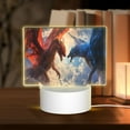 thumbnail image 1 of Hirioo Cloud Red And Blue Dragon for Rectangular Acrylic with Night Light Best Gifts for Lover Girl Mom, Valentine's Day Anniversary Birthday Wedding Present, 1 of 9