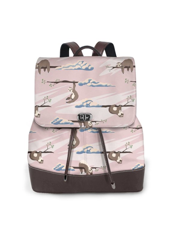 Cloud Sloth for Womens Backpack Leather Backpack for Women Travel Fashion Bags,Perfect for Work, School, or Casual Outings