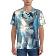 thumbnail image 1 of Hirioo Cloud Sunshine Puppy for Men's Baseball T-shirt Shirts Short Sleeve Casual Summer Button Stretch T Shirts,Size S-4XL-3X-Large, 1 of 7