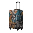 thumbnail image 1 of Hirioo Coffee-Drinking Skull for Elasticity Suitcase Cover (No luggage Included) Durable Luggage Protector Fits 18-32 Inch Luggage-Small, 1 of 7