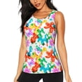 thumbnail image 1 of Hirioo Colorful Air Balloons for Women's Workout Tank Top Sleeveless Workout Tops Athletic Gym Shirts-Large, 1 of 7