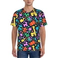 thumbnail image 1 of Hirioo Colorful Air Balloons1 for Men's Baseball T-shirt Shirts Short Sleeve Casual Summer Button Stretch T Shirts,Size S-4XL-4X-Large, 1 of 7
