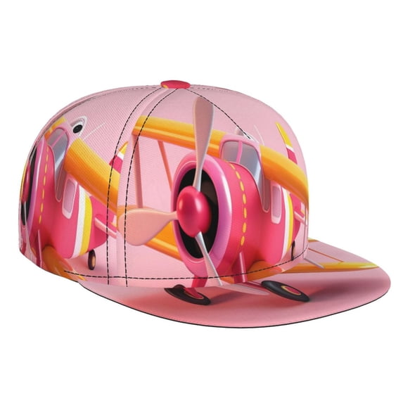 Hirioo Colorful Cartoon Biplane for Baseball Cap Men Cap Flat Brim for Men Women Teens Adjustable Baseball Cap