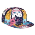thumbnail image 1 of Hirioo Colorful Cats Pattern Art for Baseball Cap Men Cap Flat Brim for Men Women Teens Adjustable Baseball Cap, 1 of 7