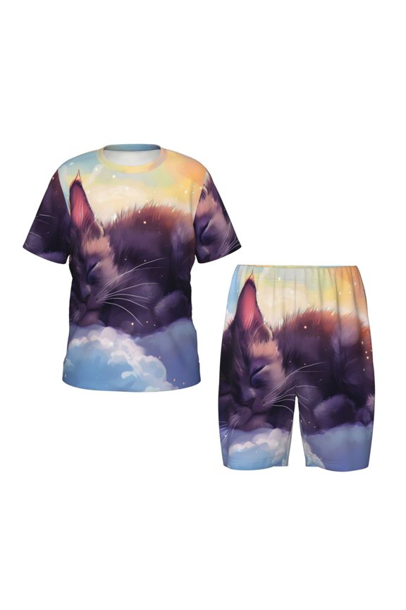 Colorful Cloud Sleeping Cat Hirioo-4X-Large