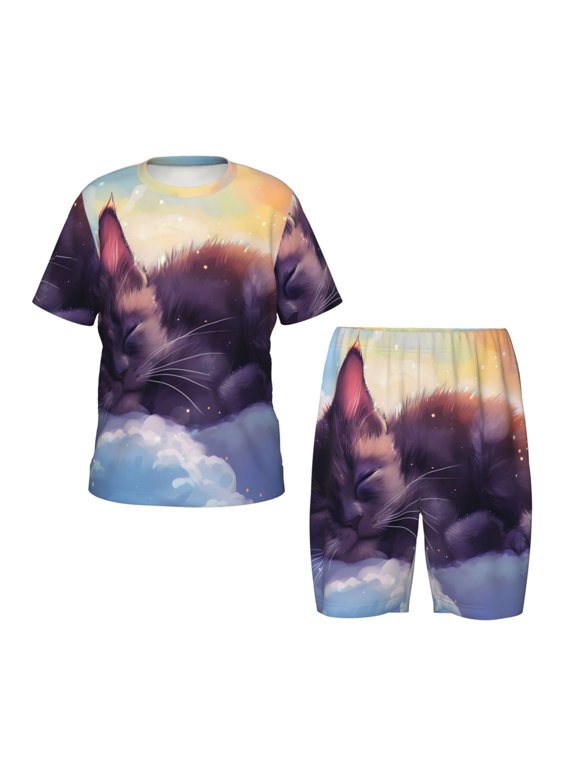 Colorful Cloud Sleeping Cat Hirioo-X-Large