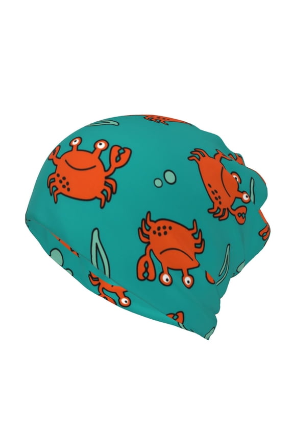 Colorful Crab for Multifunction Beanie Hat for Men and Women Unisex for Winter Sports, Outdoor Activities, and Daily Wear