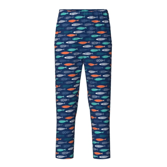Hirioo Colorful Fish 3 for Teenagers' Pajama Pants Womens Lounge Pants with Pockets Pj Bottoms Pants for Men-Small