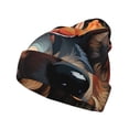 thumbnail image 1 of Hirioo Colorful Flower German Shepherd for Men's Knit Cuffed Beanie for Outdoor Activities Unisex, 1 of 6