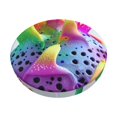 thumbnail image 1 of Hirioo Colorful Glitter Dagon Fruit for Round Bar Stool Seat Covers Washable Stool Cushion Slipcover Elastic Bar Chair Covers for 12-14 Inch Chair-14 inch, 1 of 7