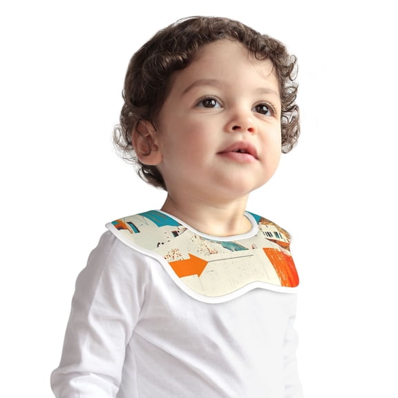 Hirioo Colorful Greek Windmills for Baby Cotton Petal Bib Drool Bibs for Baby Boy Unisex