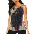thumbnail image 1 of Hirioo Colorful Ink Cute Horse for Women's Workout Tank Top Sleeveless Workout Tops Athletic Gym Shirts-Medium, 1 of 7