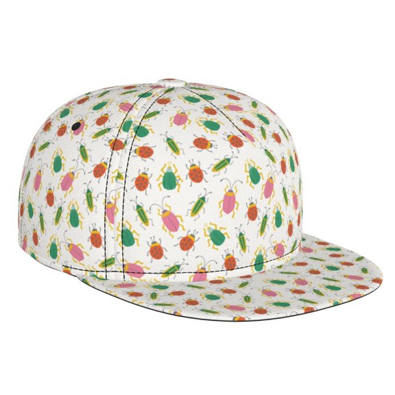 Hirioo Colorful Insect1 for Baseball Cap Men Cap Flat Brim for Men Women Teens Adjustable Baseball Cap