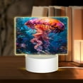 thumbnail image 1 of Hirioo Colorful Jellyfish Abstract for Rectangular Acrylic with Night Light Best Gifts for Lover Girl Mom, Valentine's Day Anniversary Birthday Wedding Present, 1 of 9