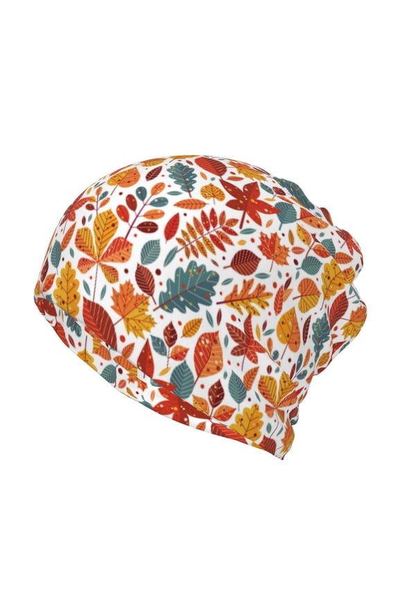 Colorful Maple Leaves for Multifunction Beanie Hat for Men and Women Unisex for Winter Sports, Outdoor Activities, and Daily Wear