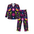 thumbnail image 1 of Hirioo Colorful Mexican for Men's Pajama Sets 2 Piece Pjs Men's Long-Sleeved Pajama Set Button Down Sleepwear,S-XXL-Large, 1 of 7