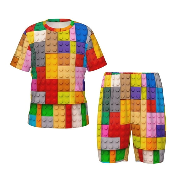 Hirioo Colorful Plastic Blocks Pattern Hirioo-Medium