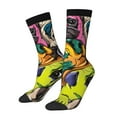 thumbnail image 1 of Hirioo Colorful Pug Pattern Adult Middle Tube Socks Breathable Sock Non-Pilling,Contrasting Color Design, 1 of 6