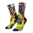thumbnail image 1 of Hirioo Colorful Pug Pattern Adult Middle Tube Socks Breathable Sock Non-Pilling,Contrasting Color Design, 1 of 6