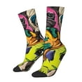 thumbnail image 1 of Hirioo Colorful Pug Pattern Adult Middle Tube Socks Breathable Sock Non-Pilling,Contrasting Color Design, 1 of 6