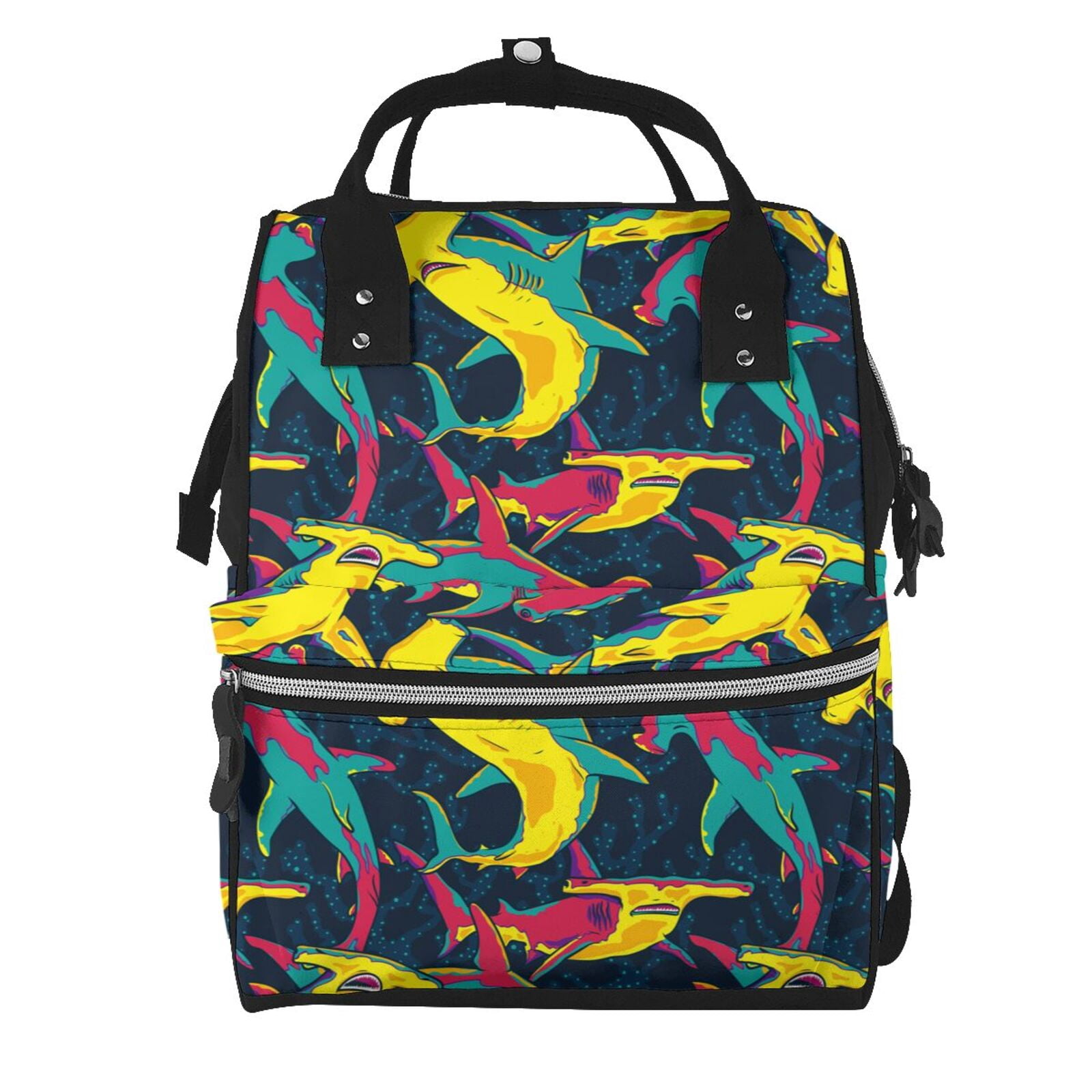 Diaper Bag Backpack With Sugar Skulls Design - Multifunctional Travel Bag For Parents, Water-Resistant & Stroller Friendly