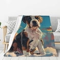 thumbnail image 1 of Hirioo Colorful Sky Puppy for Flannel Blanket, Cozy and Warm Throw for Bed or Couch ,Perfect for All Seasons-60"x50", 1 of 6