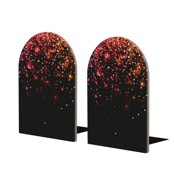 Hirioo Colorful Sparkling for Bookends Decorative Bookends for Shelves for Home or Office, Non-Slip Base