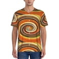 thumbnail image 1 of Hirioo Colorful Swirl for Men's Baseball T-shirt Shirts Short Sleeve Casual Summer Button Stretch T Shirts,Size S-4XL-Medium, 1 of 7